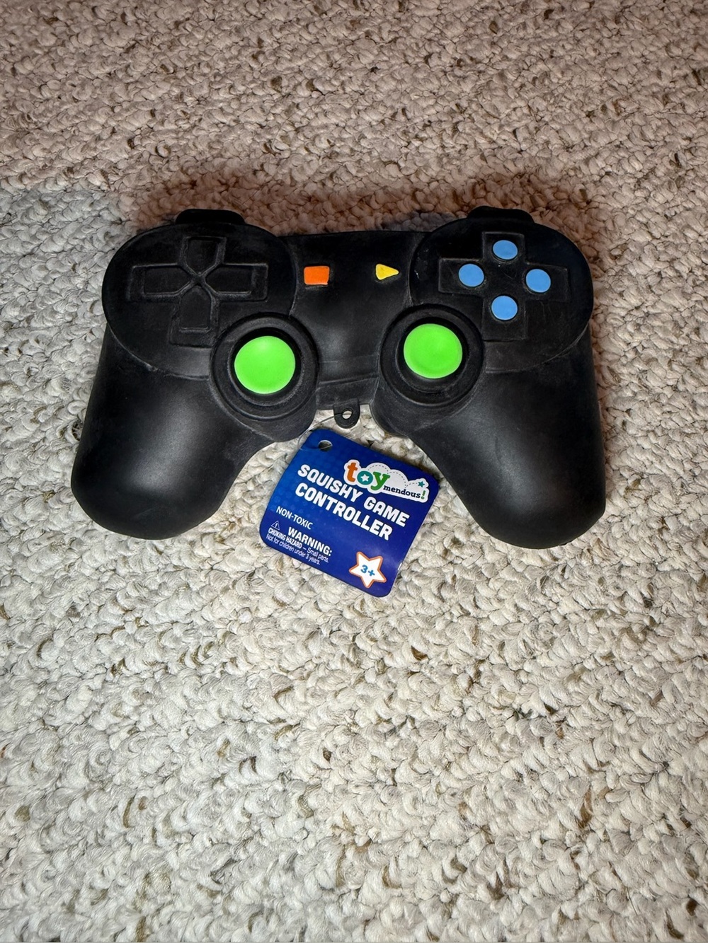 NIB Toymendous Black Squishy Game Controller Fidget Toy
